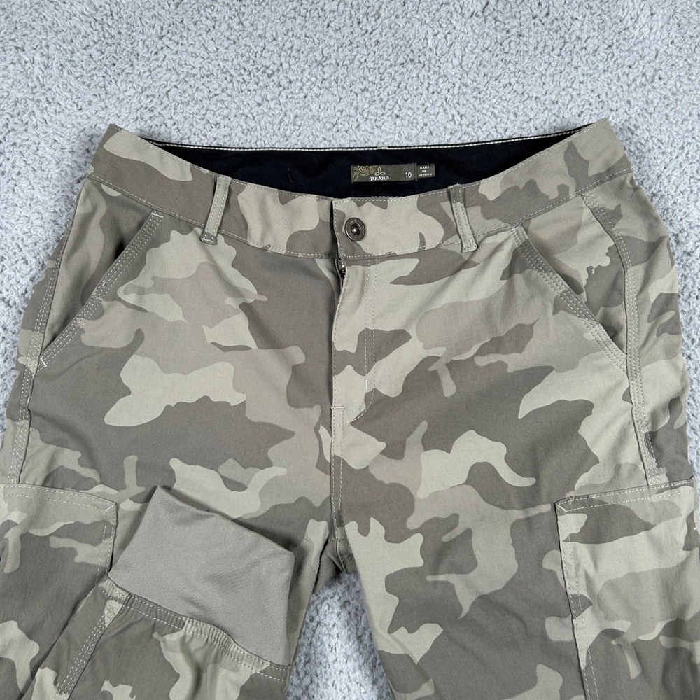 Prana Camouflage Jogger‎ Pants Womens 10 Multicam Gray Green Hiking Casual